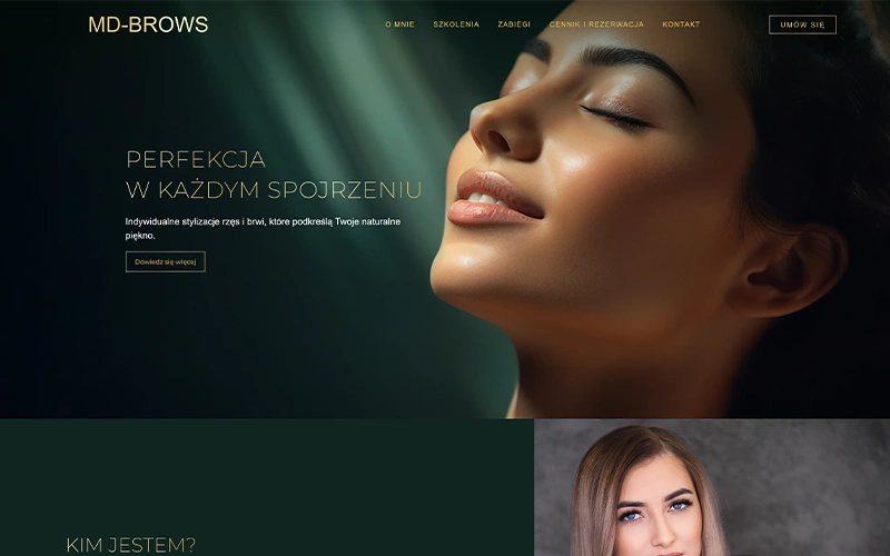Strona internetowa dla salonu beauty – Modern Creative